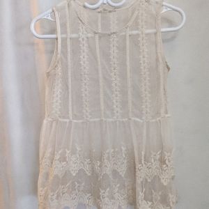 Lace sheer blouse